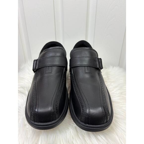 Orthofeet Men\'s Lincoln Loafers Black Size 11 2E Wide Leather Orthopedic Shoes main image 4